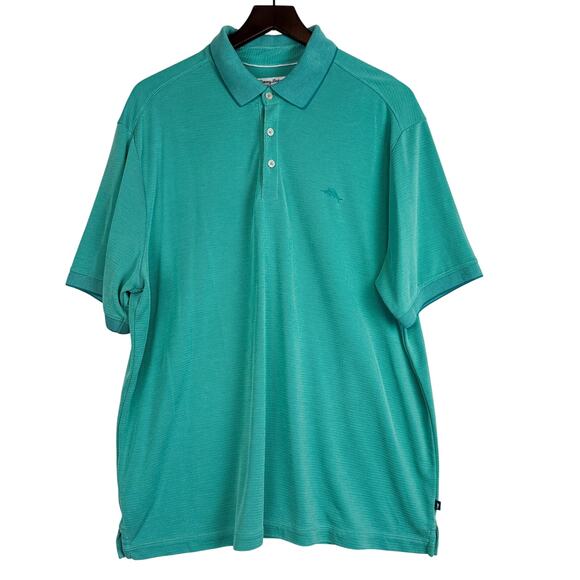 Tommy Bahama Other - Tommy Bahama IslandZone Tencel Blend Polo Shirt Blue Green - Size XL